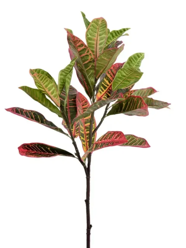 Croton Leaf Spray 37 in. Orange/Red/Green