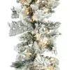 Flocked Balsam Garland 9 FT x 10 in. Staylit