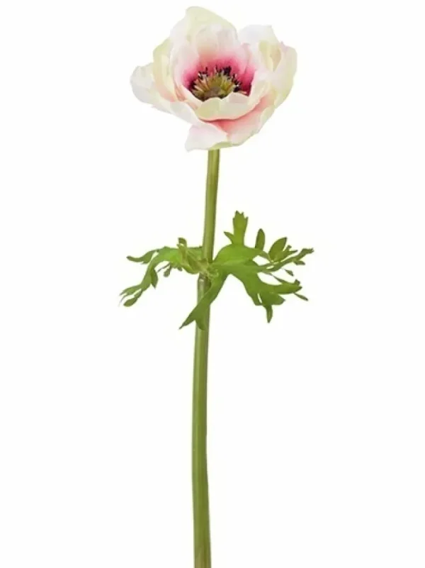 Natural Touch Anemone 17.5 in. Pink / Green