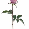 Natural Touch Rose Bud Pick 20.5 in. Deep Lavender