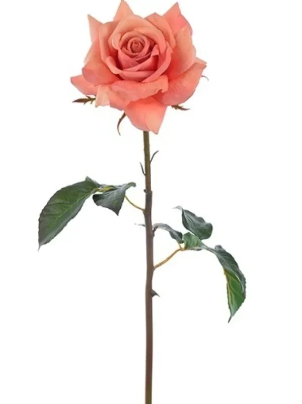 Natural Touch Rose Dutchess Open 20 in. Deep Salmon