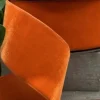 Velvet 4 in. x 10 yd. Bright Orange Faux Dupion Back