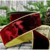 Velvet 2.5 in. x 10 yd. Ruby w/ Gold Back