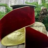 Velvet 4 in. x 10 yd. Ruby w/ Lt. Gold Back