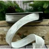Velvet 1 in. x 10 yd. Winter White W/ Dupion Back