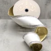 Velvet Crystal Jewel Side Trim 4 in. x 10 yd. Winter White