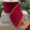 Velvet Vintage French 4 in. x 10 yd. Fuchsia Metallic Back